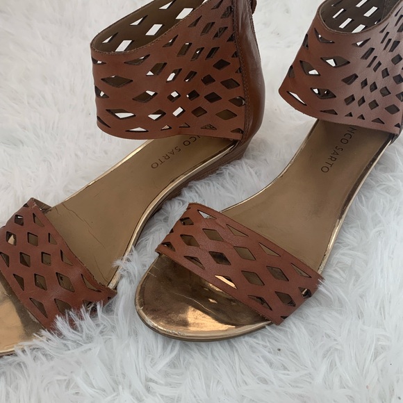 Tiny Wedge Italian Leather sandles - Picture 2 of 4